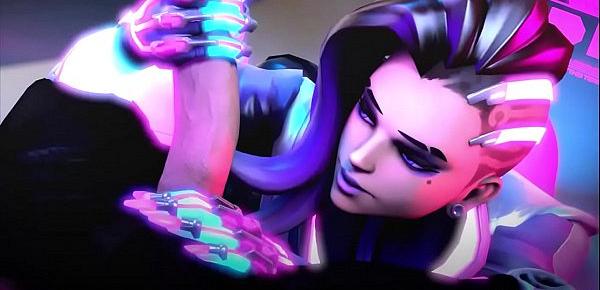  Overwatch Sombra porn compilation with heroes